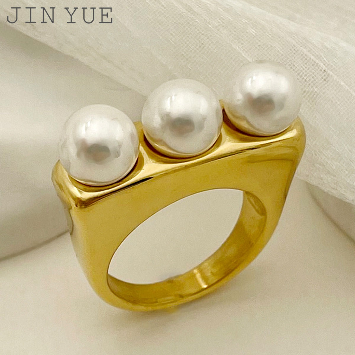 New French retro high-end design light luxury stainless steel ring for women